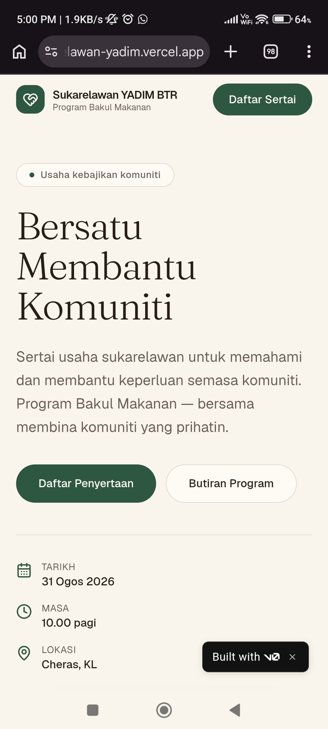 PROJEK BANTU MASYARAKAT