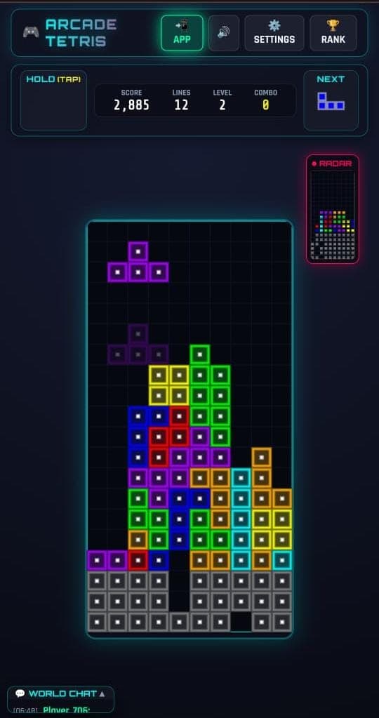 Next-Gen Arcade Tetris