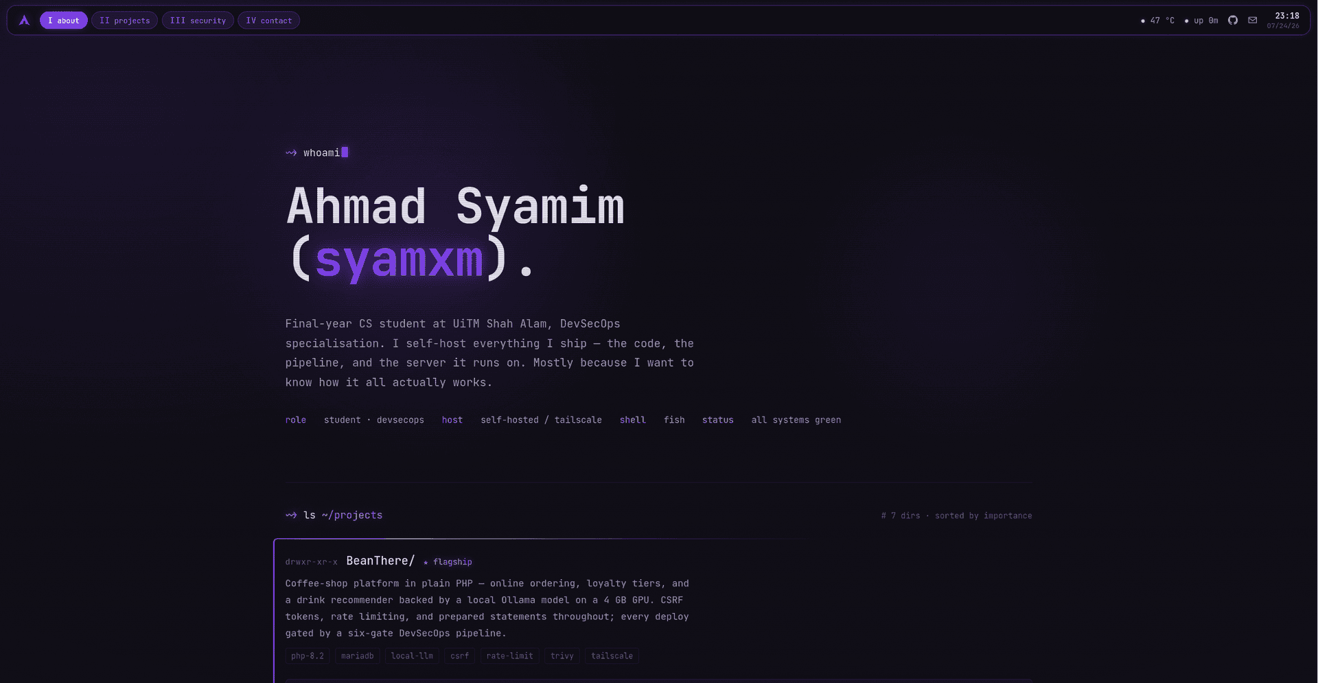 Portfolio Website syamxm